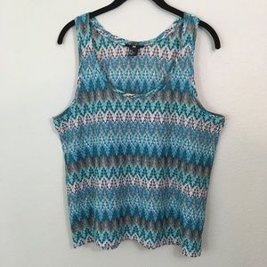 H&M Sparkly Sheer Lace Tank Top, Size Small